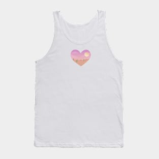 Desert Sunset Heart Tank Top